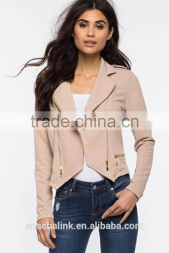 2016 fashion design elegant ladies bulk wholesale jacket