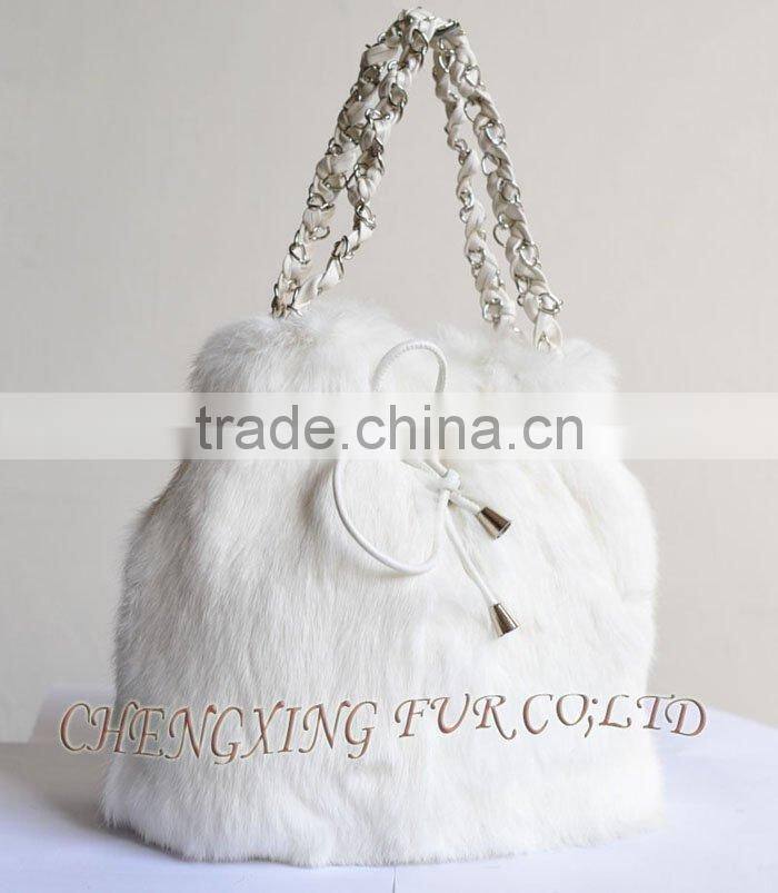 CX-H-35A Genuine Rabbit Fur Women Fashion Hand Bags