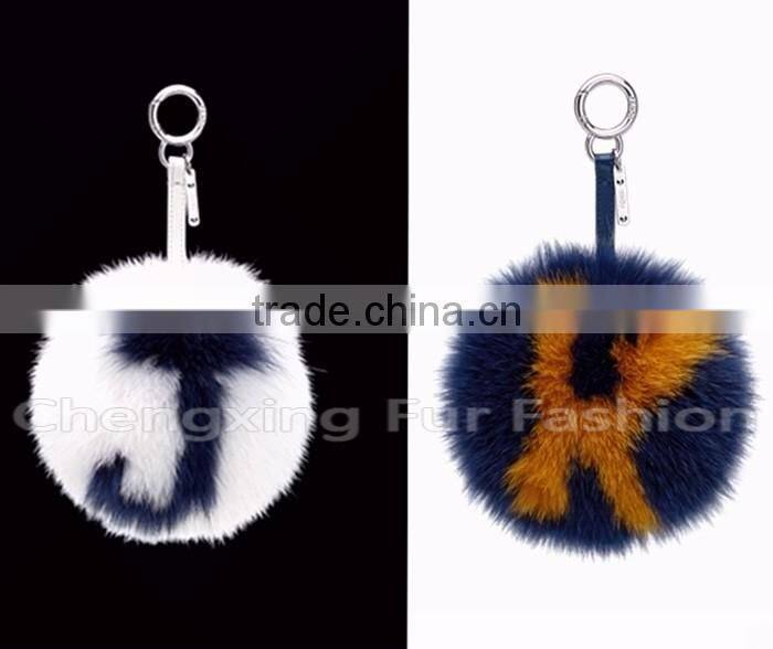 CX-R-38 New Promotional Fox Fur Car Fur Ball Keychain