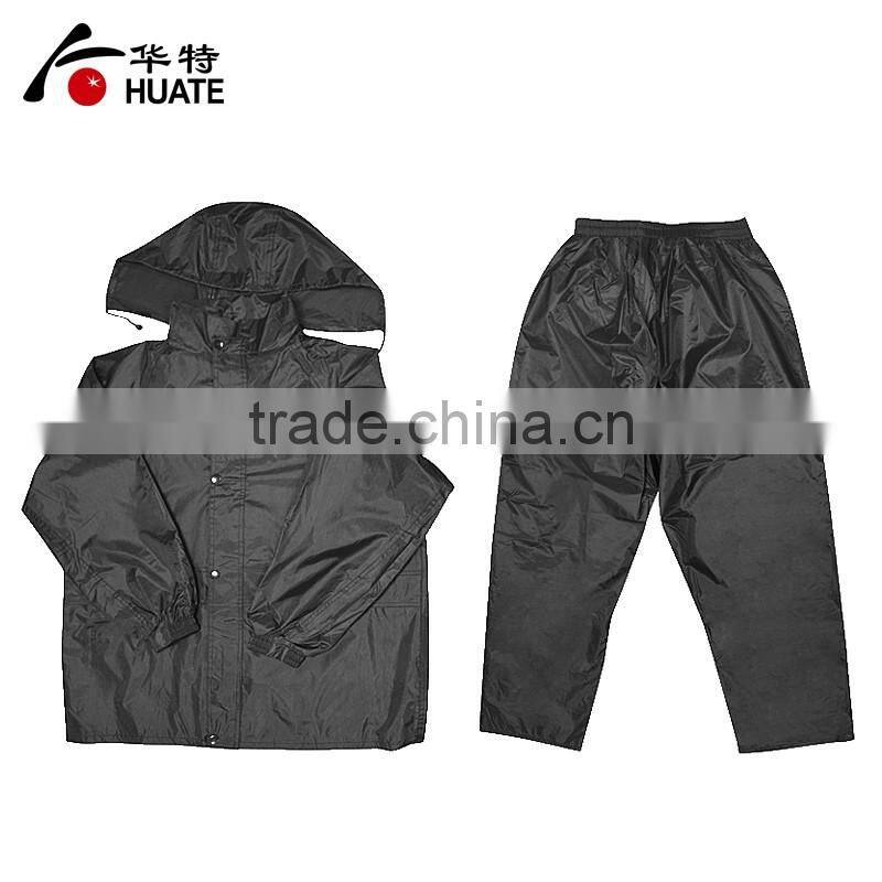 Personal protective euqipment black refelective raincoat