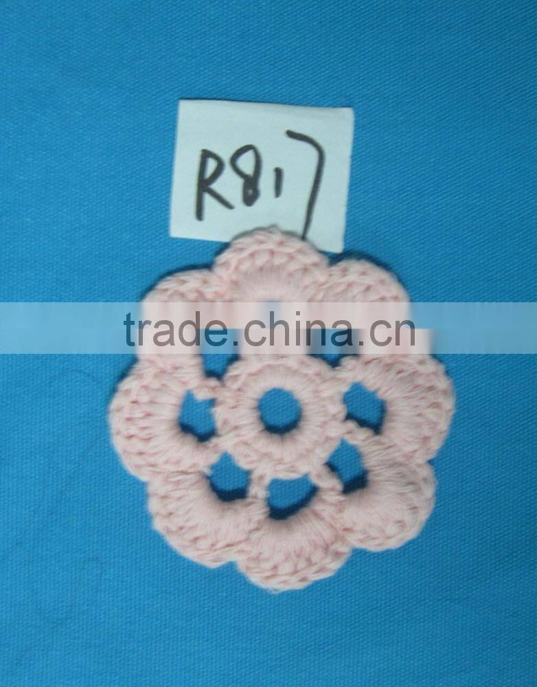 custom cotton flower applique patch