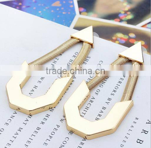 big red semi-precious stone charms stud earrings golden bezel red crystal stud earrings jewelry 2016