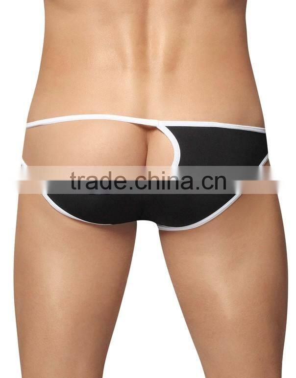 Customized Brand Black White Sexy Brief For Man Cotton Spandex In Panty Girdles 2016 Hot Sale