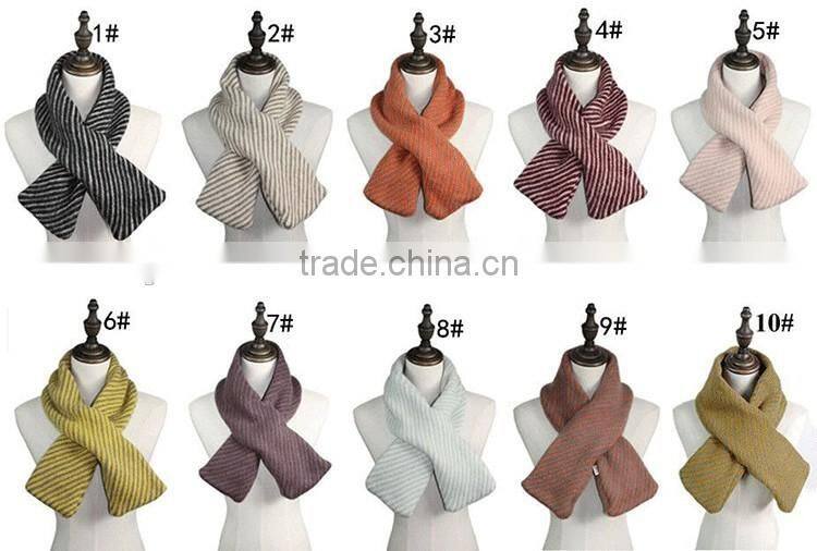 2017 New Design 100% Acrylic Fashion Stripe Women Winter Scarf Wholesale