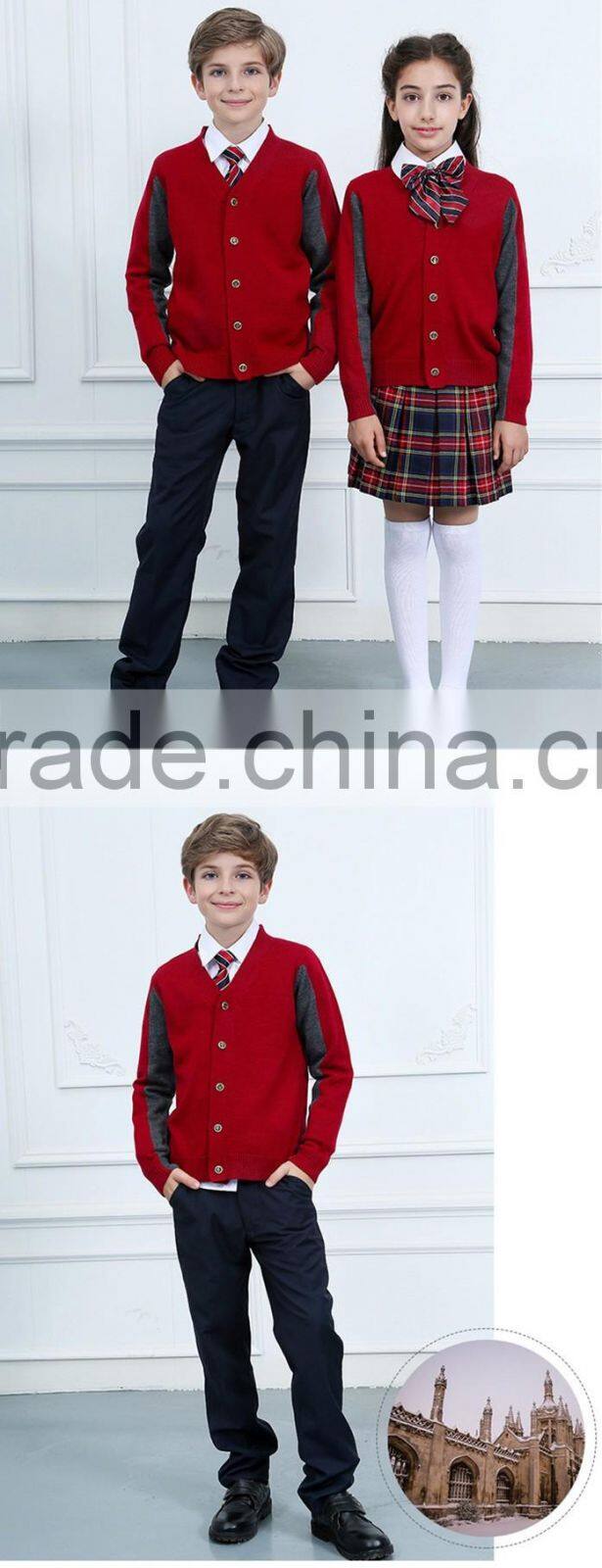 High quality formal school uniform design plaid skirt