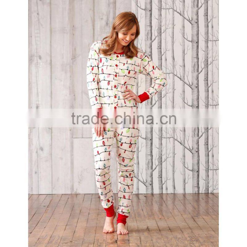 All over printed women cute onesie pajamas
