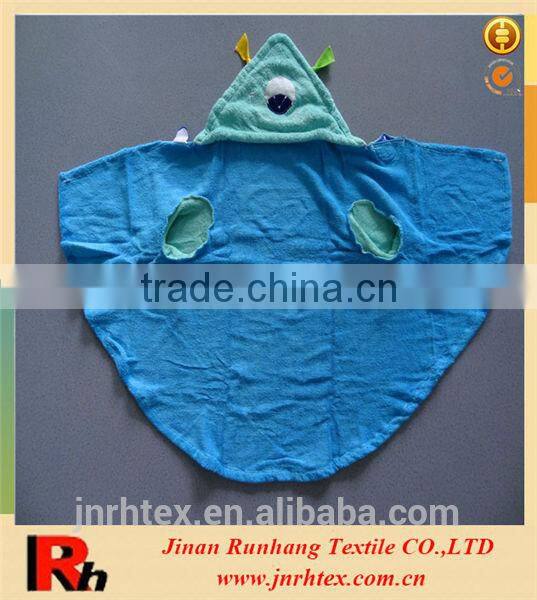 100% cotton custom children hooded bathrobe