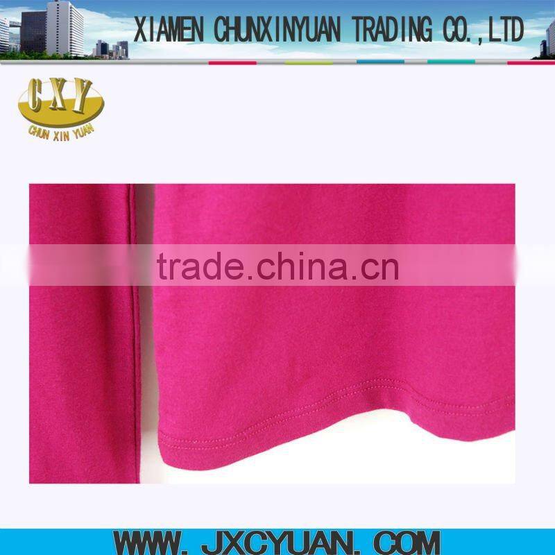 2016 new style fashion ladies t-shirt with double v-neck