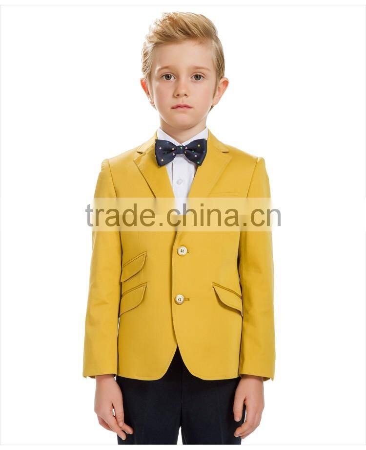 ELPA 2016 new fashion notch lapel single breasted double back vent cotton boys blazer