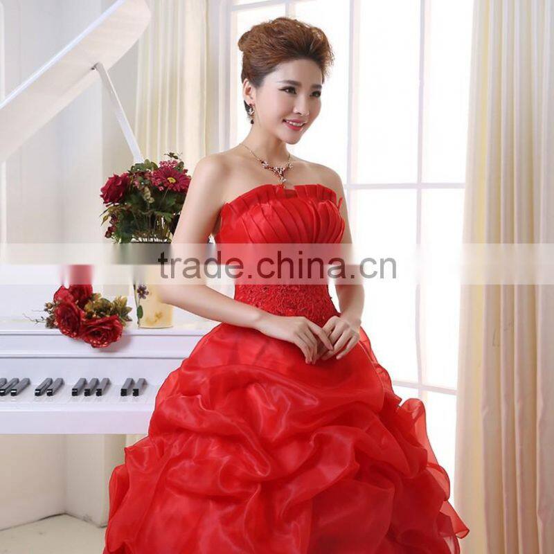 Delicate Off Shoulder Lace Wedding dress Trail Ball Gown 2017 wedding dress