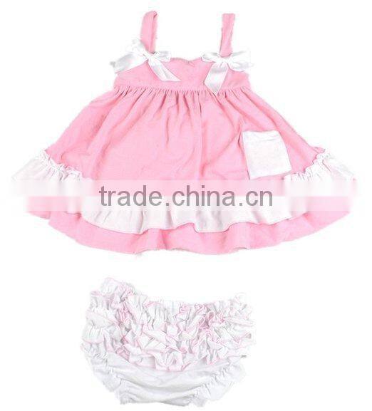cheap china wholesale clothing Fashion Baby Toddlers Cute Soft Cotton Lovely Dress+Underpants Outfit Child Beach Trips clothes