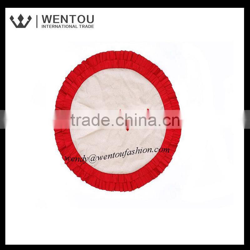 Wholesale red burlap Santa Tree Skirt