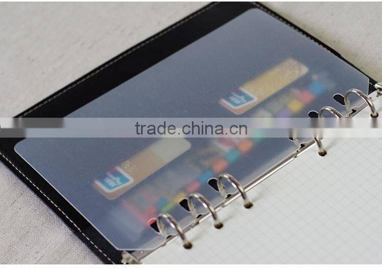 A5/A6/A7 transparent PP protection board for planner ealstic spacer for loose leaf planner