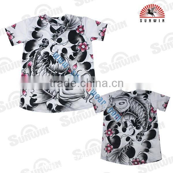 team men's printed baseball jerseys with OEM service