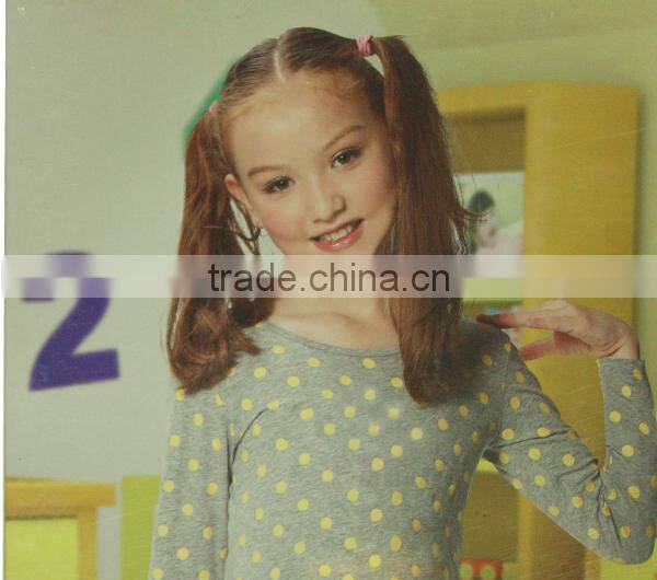 Teen girls dot printing design long johns underwear heated child girls thermal underwear