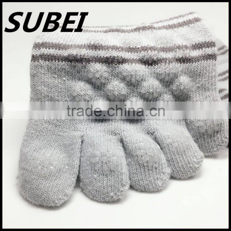 Five fingers and toes cotton non-slip yoga socks