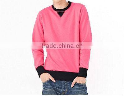 Stiching round neck hoodies 100 cotton plain hoodie pullover hoody