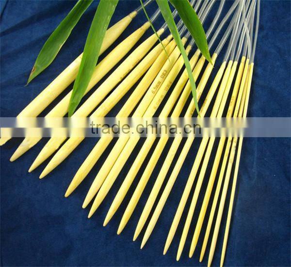 17 PCs 80cm Bamboo Circular Knitting Needles (UK Size 14 -000)