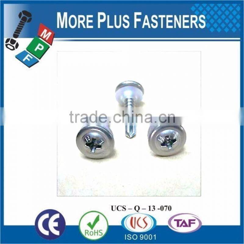 Hex Washer Head Or Round Head Phil Recess Self Drilling Screw Flat CSK Head Phil Recess Self Drilling Screw