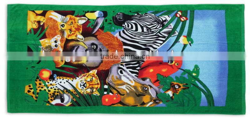 OEM 100%cotton velour reactive printed promo towel