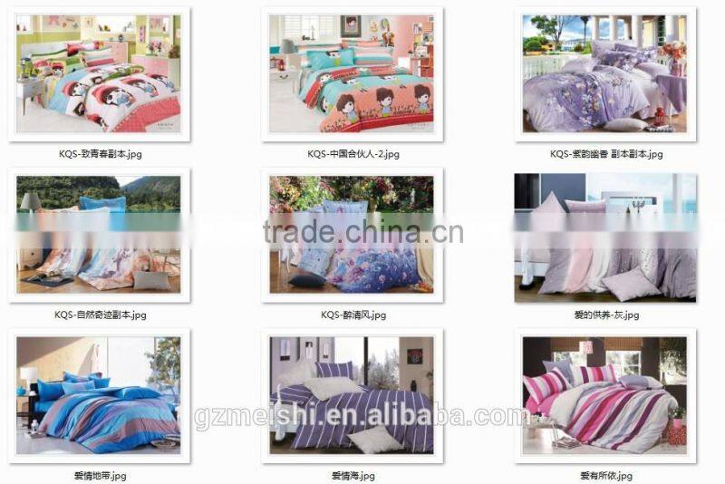 juvenile cotton printed bed sheet sets manufactory in Guangzhou China