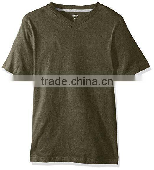 men's v neck stand up collar red t-shirt