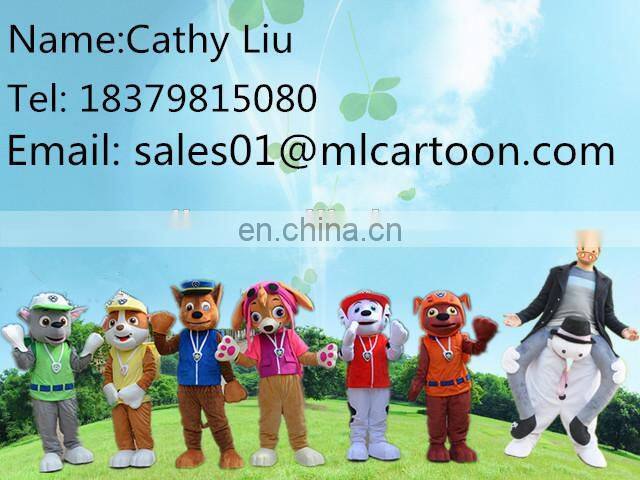 2017 popular OEM service animal adult glasses dog mascot costume