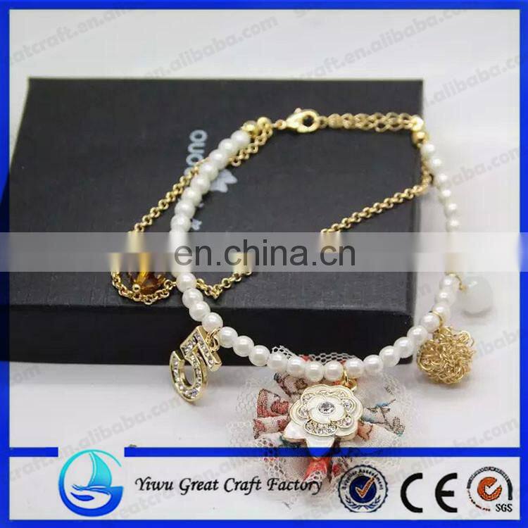 beads compound with alloy chain hand chain pendants bracelet hand made