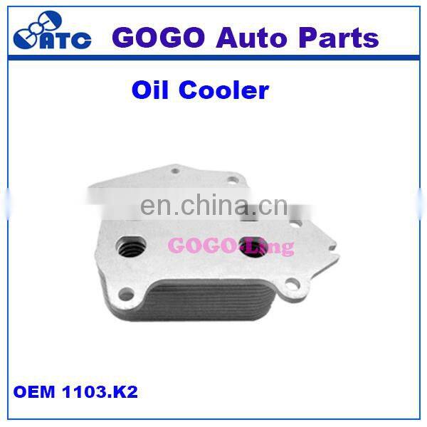 Oil Cooler for PEUG-EOT VOL-VO V40 S40 V50 S60 V60 V70 S80 OEM 1103.K2 1103K2 1103N9, 1103K0, 31259229, 30711523