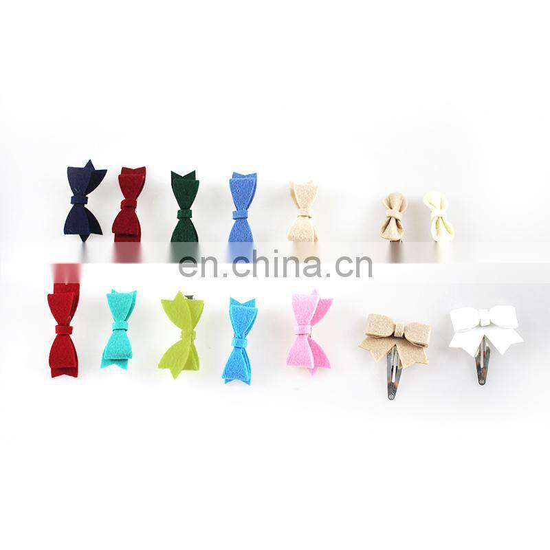 Candy Colors Felt Bow Hair Clips