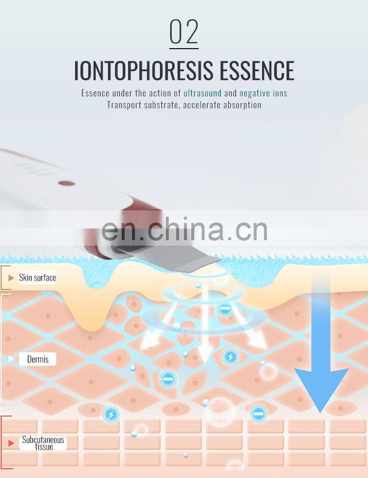 Skin revitalizer mini ultrasonic facial skin scraper