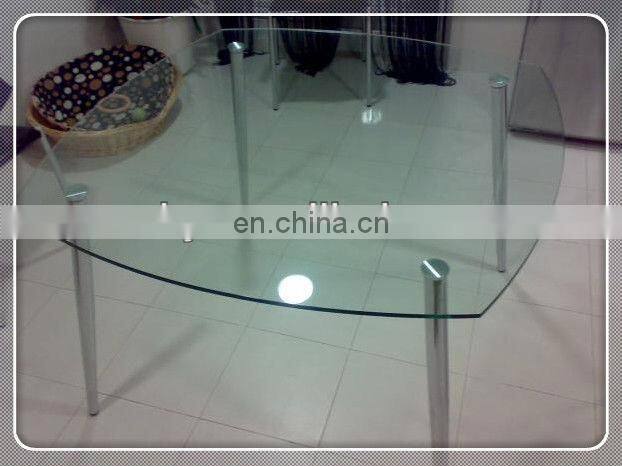 12mm thick tempered glass dining table with cheap price