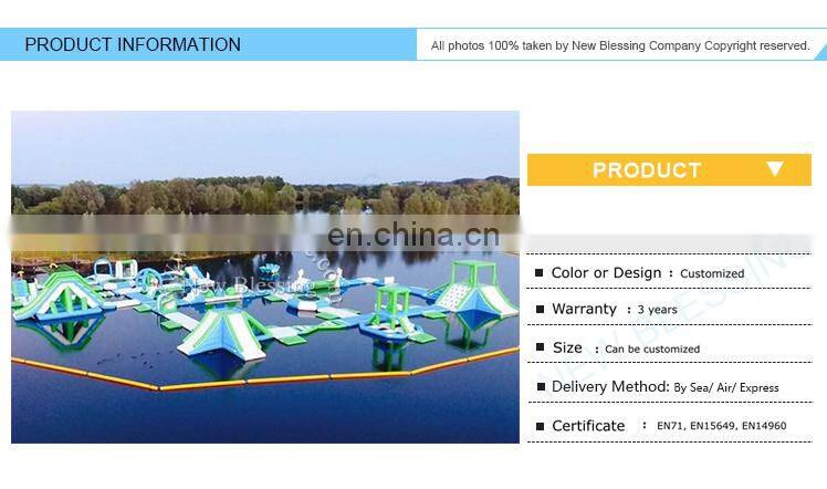2018 Factory high quality 0.9mm pvc tarpaulin new inflatable aquatic floating amusement park playground equipment in Australia