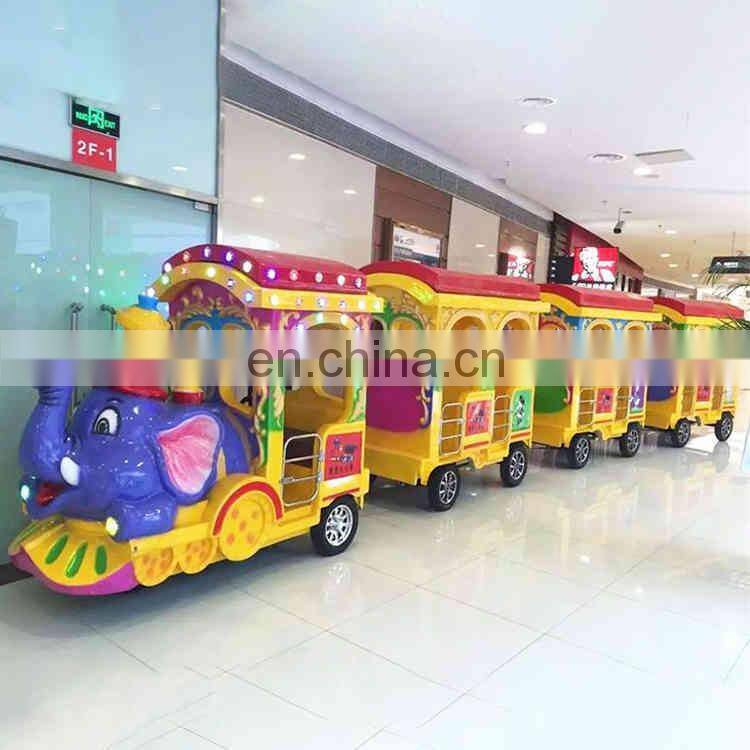 train electric parco giochi luna park shopping mall trackless train