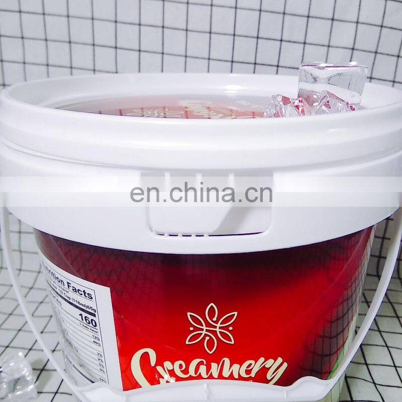 Food grade 1 gallon plastic bucket for ice cream sauce powder