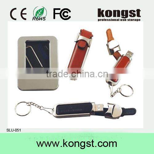 2016 OEM Customized Leather USB Flash Drive