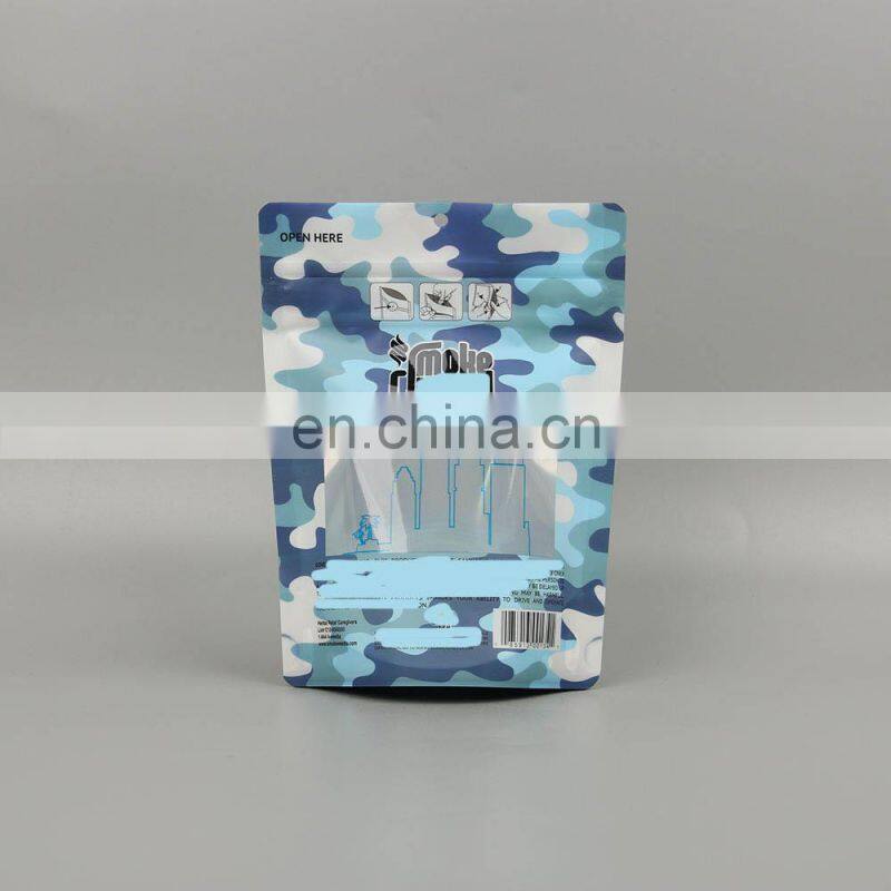 Smell Proof Multi-Sizes Clear Front Stand up Alone Aluminum Foil Pouch Mylar Foil Zipper Bags Food Storage Reclosable