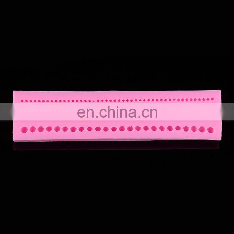 DIY Cute Pearl String Beads Silicone Mold Cake Decorating Fondant Baking Mould 23*4*1.1CM