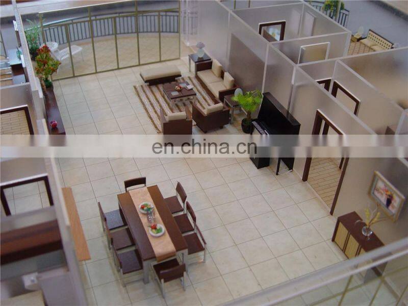 Architecture inside room layout model with furniture , professional scale model maker