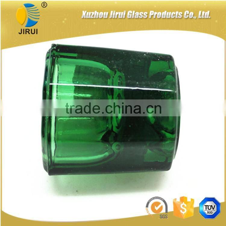 hot sale 6ml green color material mini glass wine cup