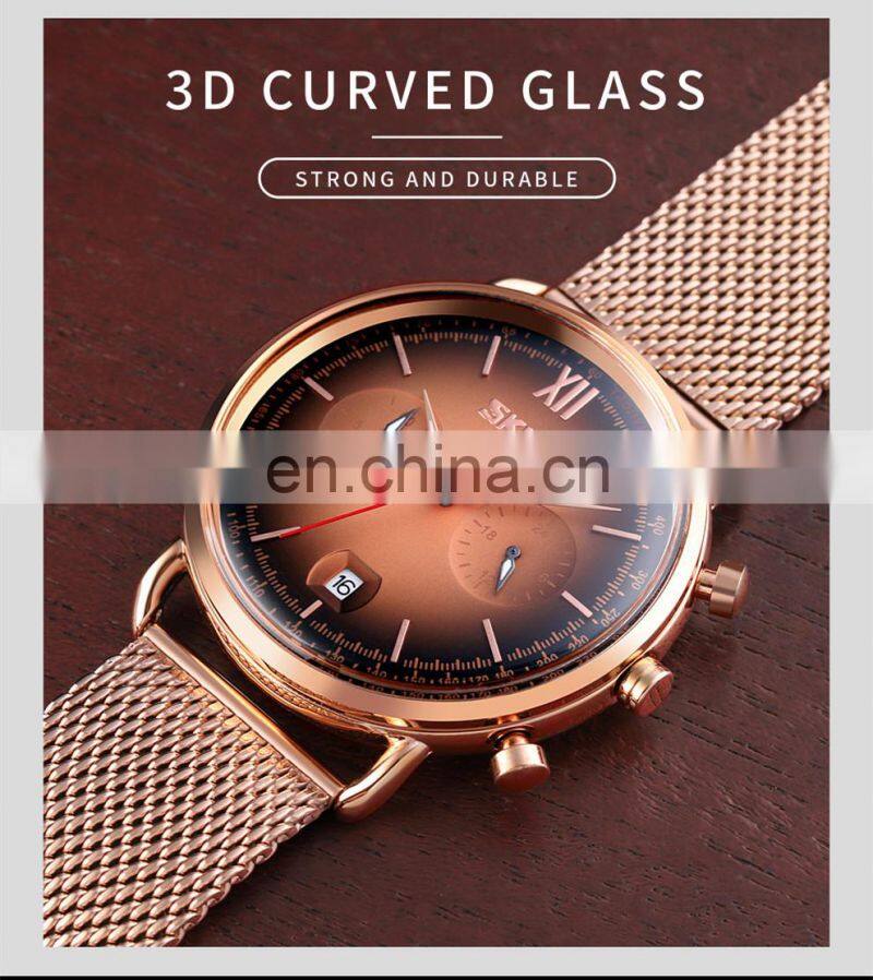 Skmei 9206 stainless steel watch jam tangan pria waterproof wristwatches men