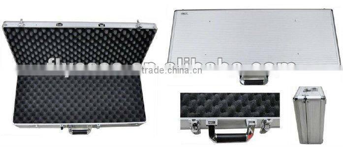 2015 Carrying Aluminum Gun Case Combination Double Sided Handgun Pistol Black 2 Lock Security