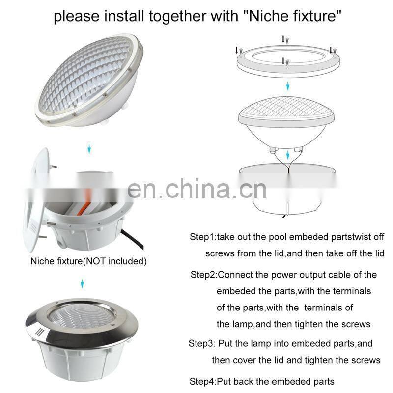 Glass IP68 Waterproof RGB Par56 18W LED Swimming Pool Lamp