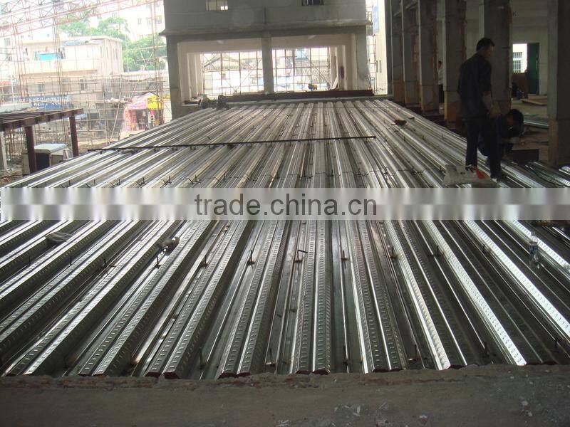 Decking sheet for second floor with stud bolt / steel bar / concrete