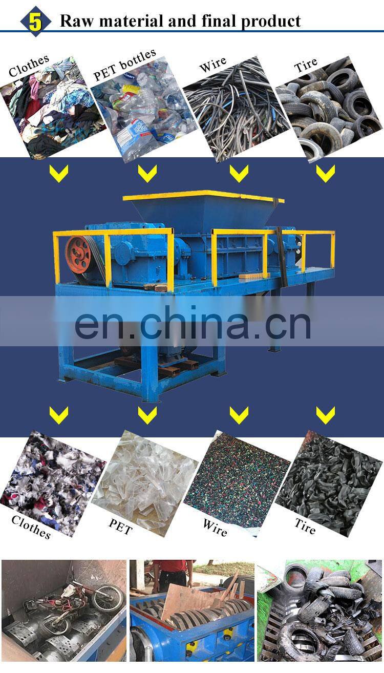 Best Selling New Double Shaft Shredder Plastic Metal Tire Recycling Shredder Machine for Pakistan