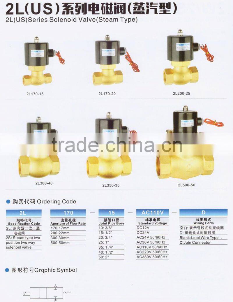 Steam Vapour Brass 12vdc diaphragm solenoid valve