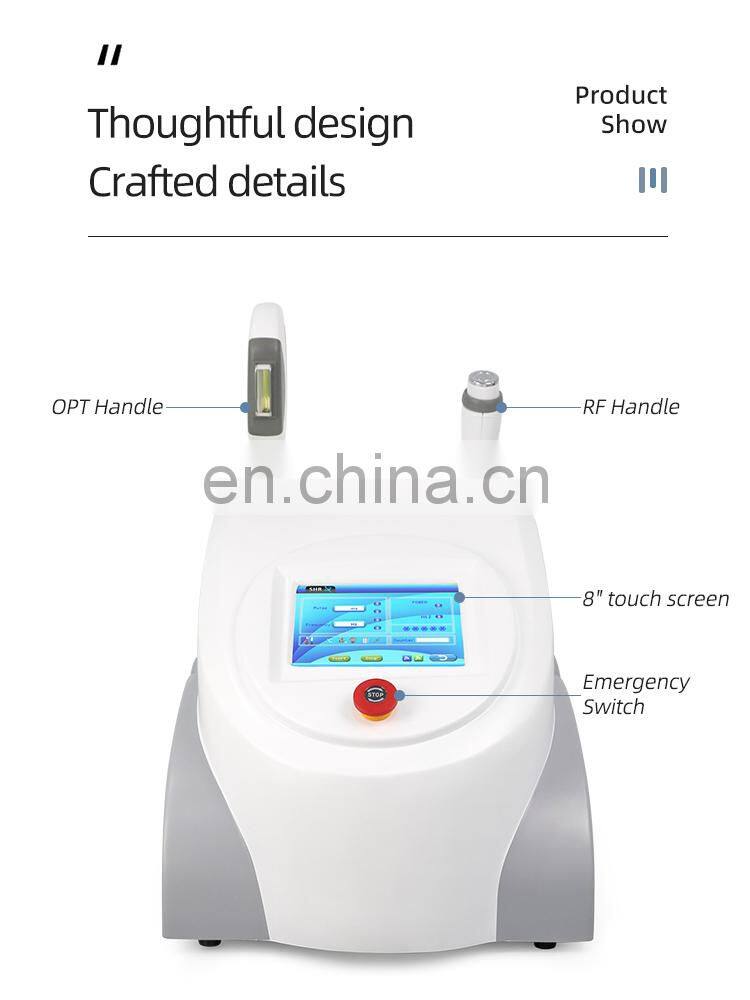 Multifunctional elight+ipl Opt Super Hair Removal skin Rejuvenation Rf E Light Ipl Laser Machine permanent hair removal ipl