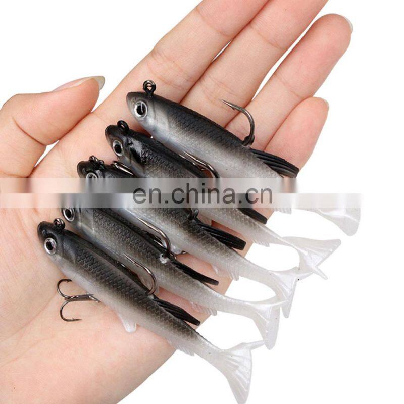 JOHNCOO Bait Fish Lure 12g 15g Jig Soft Body Saltwater Bass Fishing Lures Soft Lead Lure