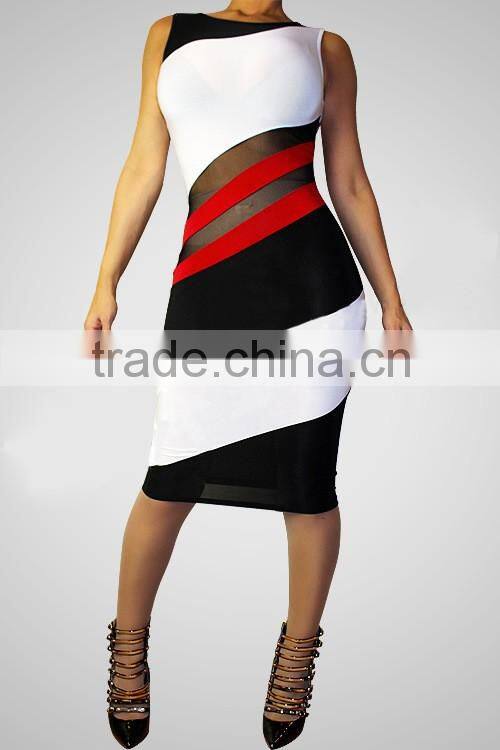 Ladie fashion dress Sleeveless evening dress sexy free prom dress