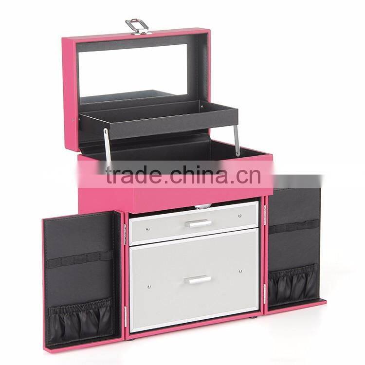 wholesale makeup organizer makeup case with mirror
